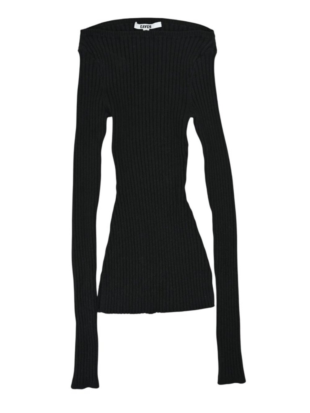 Eaves x Jasmine Tookes Nichole Rib Knit Long Sleeve in Black